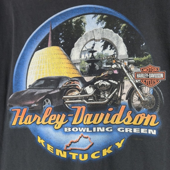 Vintage Harley Davidson 2004 Bowling Green Kentucky Black Graphic Size Large - Picture 2 of 6